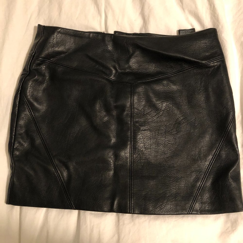 Leather Mini Skirt by DIVIDED H&M